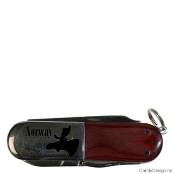 Pocket knife with moose motif