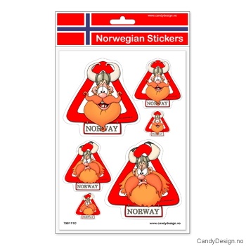 Sticker - Vikings in hazard sign