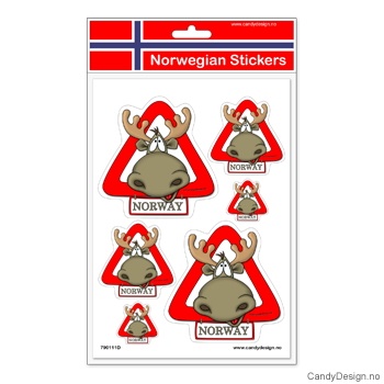 Sticker - Moose in hazard sign