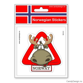 Sticker - Moose in hazard sign