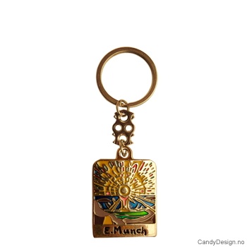 Edvard Munch metall nøkkelringer i farger 12 stk.