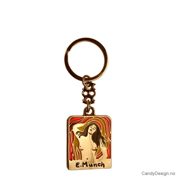 Edvard Munch metall Madonna nøkkelringer i farger 12 stk.