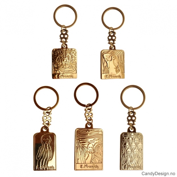 Edvard Munch Skrik metal keychains assorted