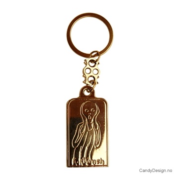 Edvard Munch Skrik metall nøkkelringer 12 stk.