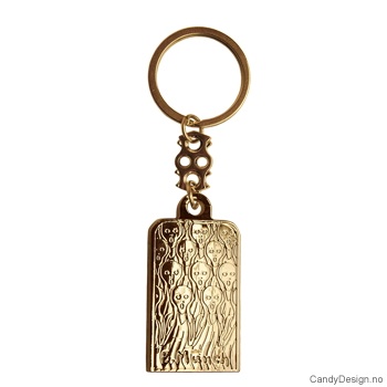 Edvard Munch Skrik metall nøkkelringer 12 stk.