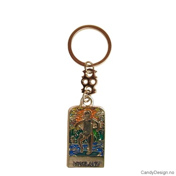 Gustav Vigeland metal keychains in color 12 pcs.