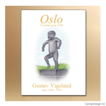 Sinnataggen metalmagnets inspired of Gustav Vigeland 