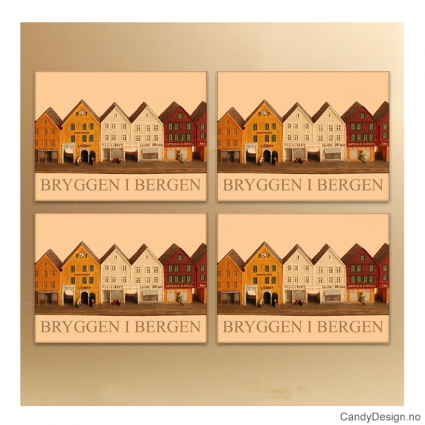 Bryggen i Bergen metallmagneter