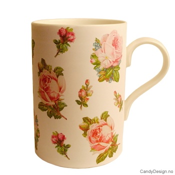 Kopp med medium roser