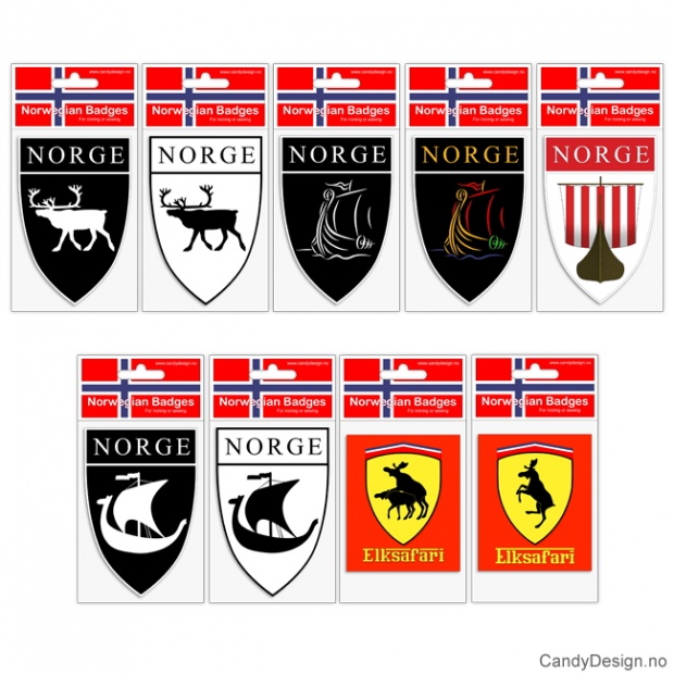 Souvenir badges assorted