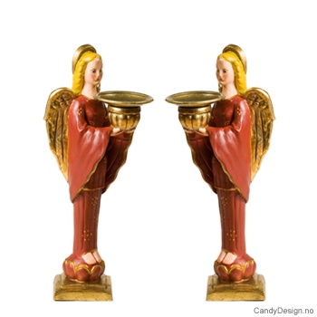 Medium englestake med ett lys