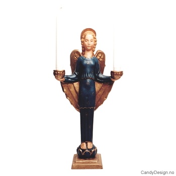 Angel candleholder  Blue