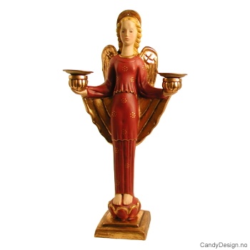 Angel candleholder  Burgundy