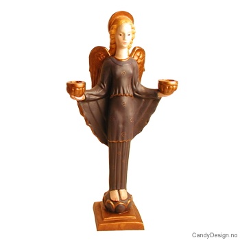 Angel candleholder  Deep purple