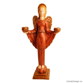 Angel candleholder  Orange