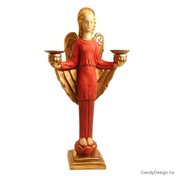 Angel candleholder  Red