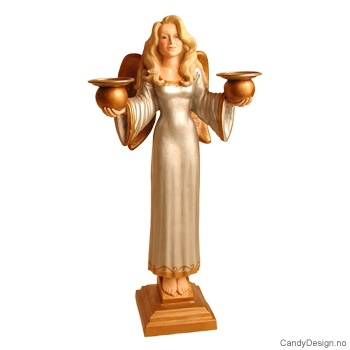 Englelysestake for to lys - Sølv